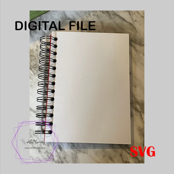 SVG Digital File Notebook Journal Covers 2:1 Ratio - 4 sizes 5x7 - A5 - 8x10 - 8.5x11