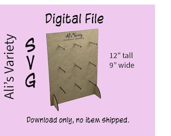 Earring Card Display SVG - Digital Download - No product will be shipped svg pdf dxf ai cdr