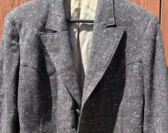 1950s Flecked Western Sport Coat with Bi-Swing Back