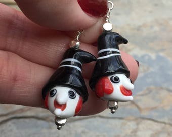 Witch Earrings, 1.75 inches long
