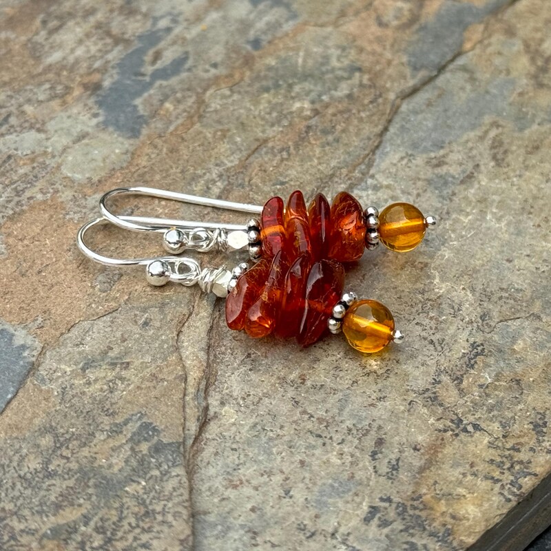 Ambre earrings light peach main image 0