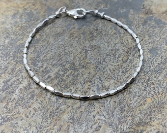 Sterling Silver Bracelet, Liquid Silver Layering Bracelet, Choose size.