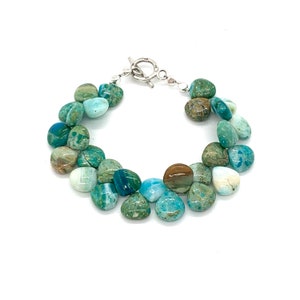 Blue Opalina Teardrop Bracelet, 7.5 inch