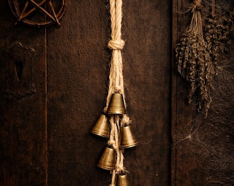 Witch Bells Protection, Traditional Witch Bells, Door Protection Bells, Witchcraft Decor, Pagan Decor, Handmade Witch Bells