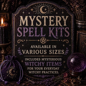 Mystery Witchcraft kit, witchy gifts, witchcraft supplies, witchcraft starter kit, wicca, wiccan, pagan, beginner witch kit