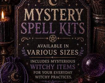 Mystery Witchcraft kit, witchy gifts, witchcraft supplies, witchcraft starter kit, wicca, wiccan, pagan, beginner witch kit