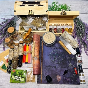 Witch Supplies Starter Kit, Spell Kit, Sorcière, Zaubertrank, Wiccan Altar,  Witch Kit, Potion Kit, Apothecary Box Witchcraft Kit 