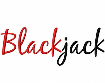 Blackjack Machine Embroidery Fonts 1433