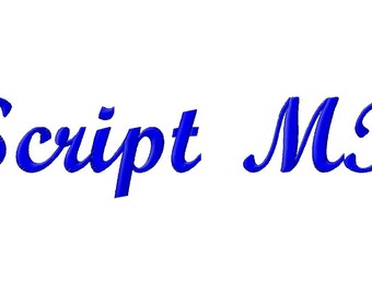 Script MF Bold Machine Embroidery Fonts 1025