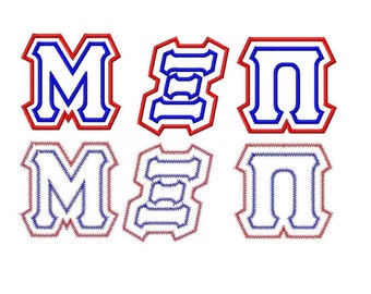 Mega Greek Applique Machine Embroidery Fonts 1502