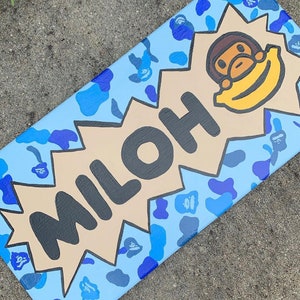 BAPE Custom Name Canvas Painting / Kids & Baby Name Canvas / Nursery Art