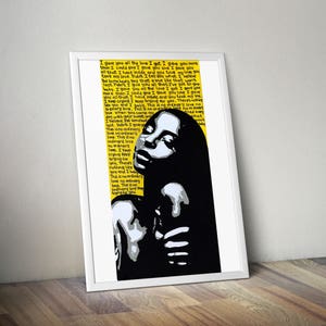 Sade Poster / Sade Print / Stencil Art / Sade / Music Poster / Sade Home Decor / Sade Music Poster / Sade Gift