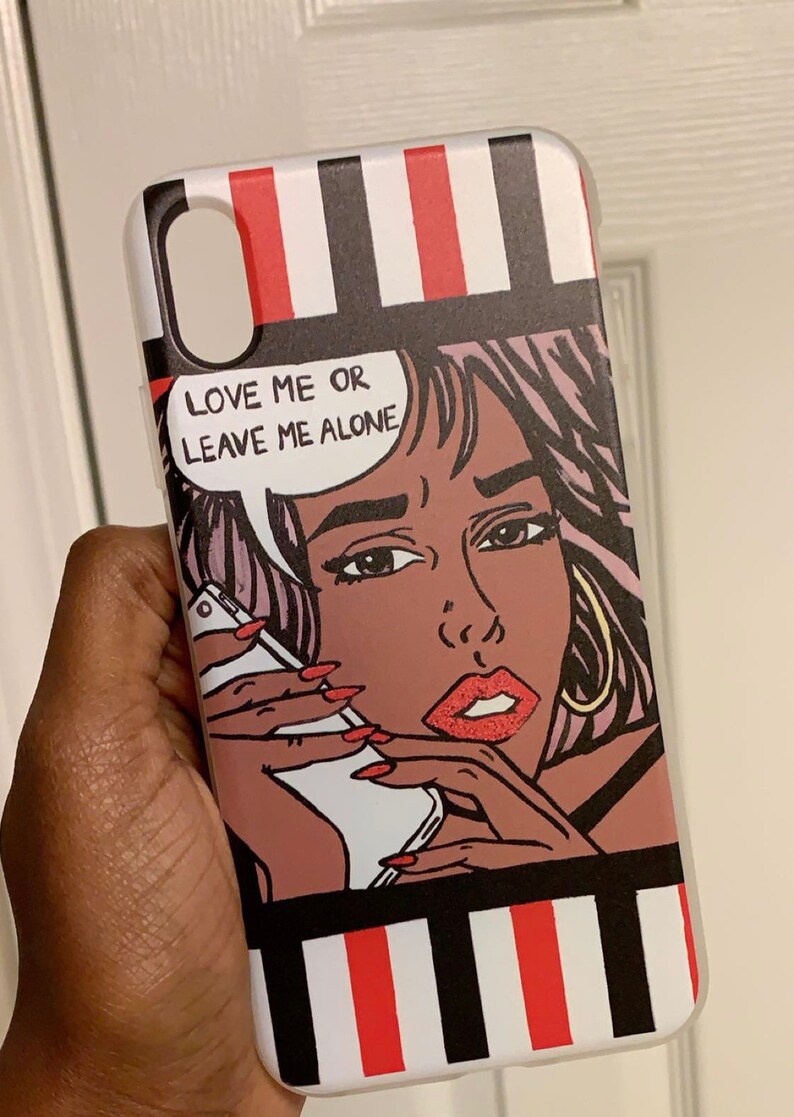 Black Pop Art Phone Case Love Me or Leave Me Alone Samsung Case iPad Skin