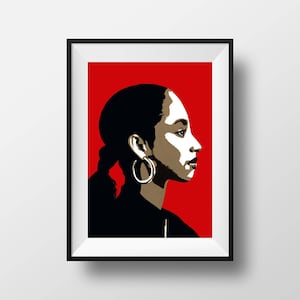 Sade Poster / Sade Print / Stencil Art / Sade / Music Poster / Sade Home Decor / Sade Music Poster / Sade Gift