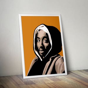 Affiche de Tupac Tupac Print / Stencil Art / Tupac / musique affiche / Tupac Home Decor / Tupac musique affiche / cadeau de Tupac