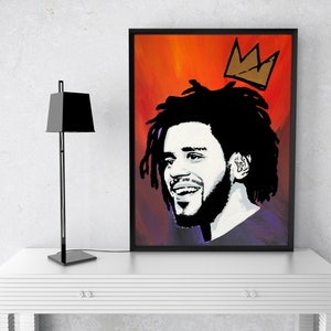 J Cole KOD Poster / J Cole Print / Stencil Art / Hip-hop / Music Poster ...