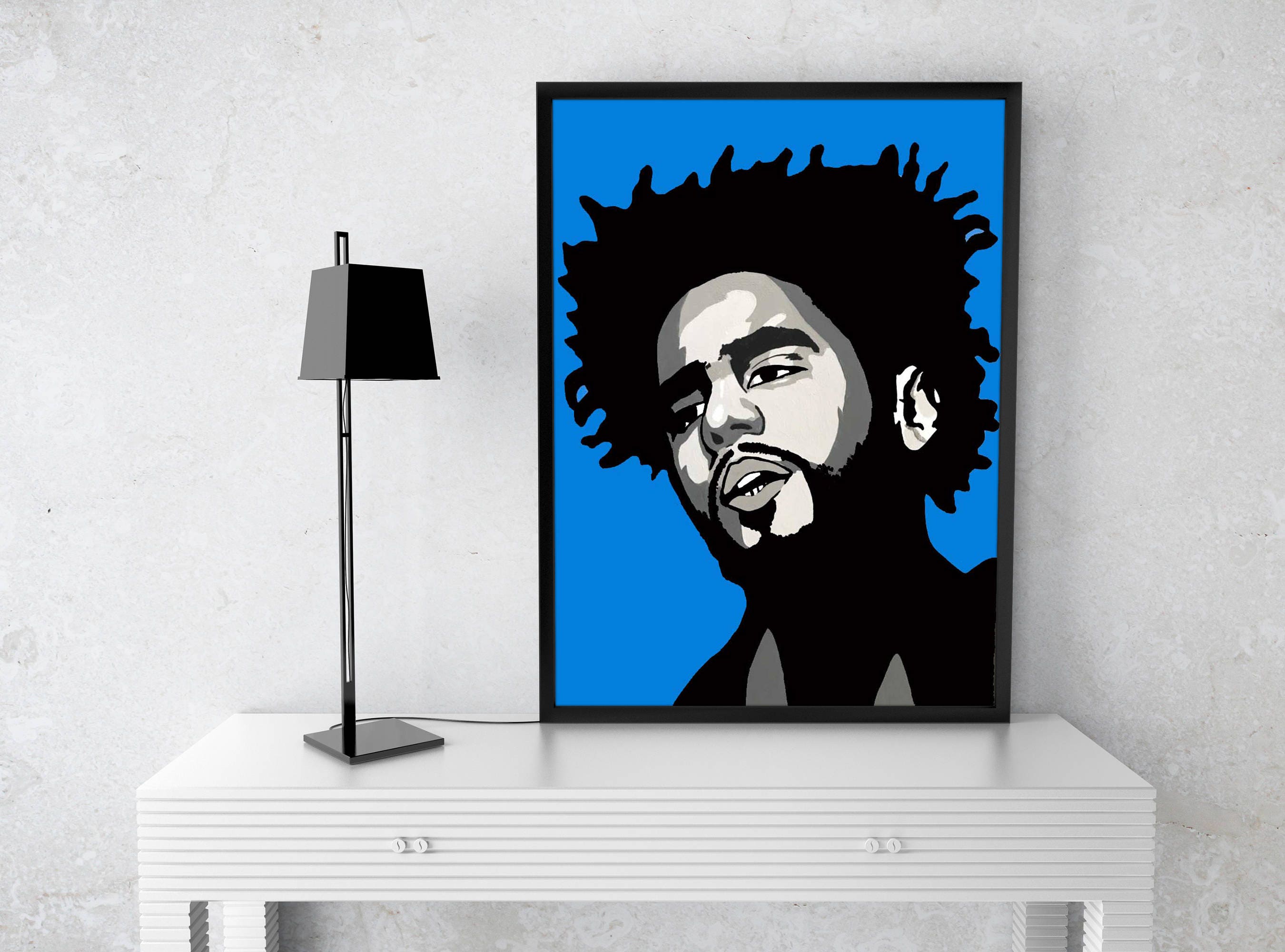 Discover J Cole Poster / J Cole Print / Stencil Art / Hip-Hop / Music  Poster ( Und) / J Cole Gift