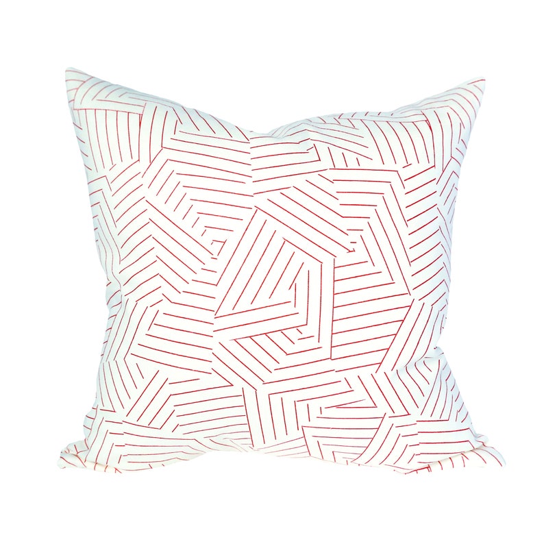 Deconstructed Stripe Red designer pillow covers Made to Etsy