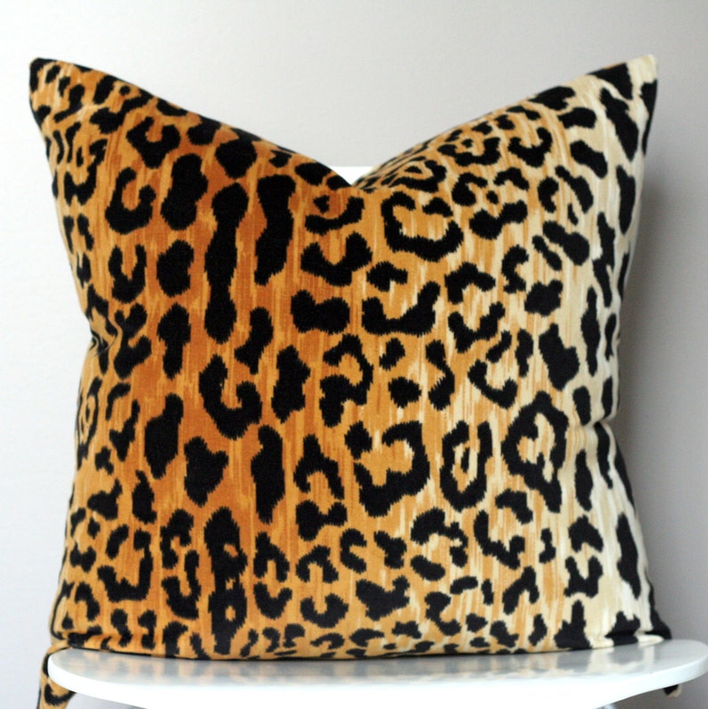 Leopard Velvet decorative pillow covers Made to Order Etsy