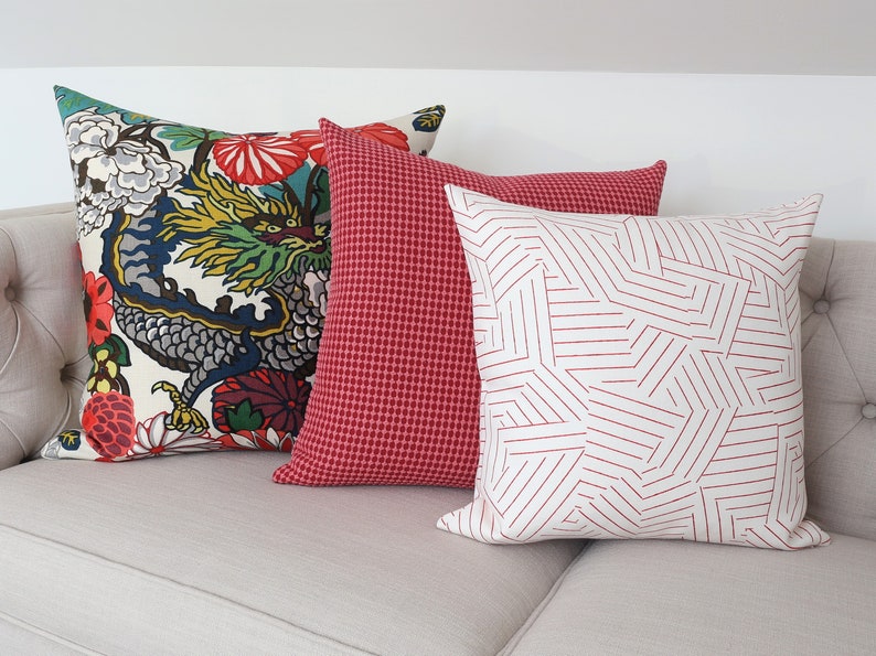 Zipster Red & Pink designer pillow Zipster Red & Pink designer pillow
