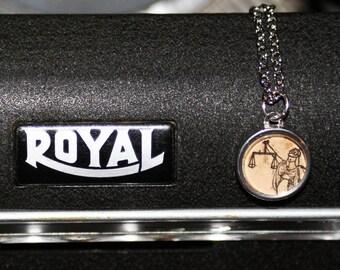 Justice Typewriter Necklace