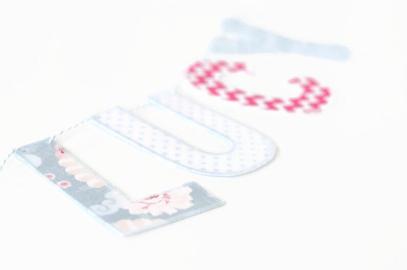 Fabric name garland name banner name garland name hanging Etsy