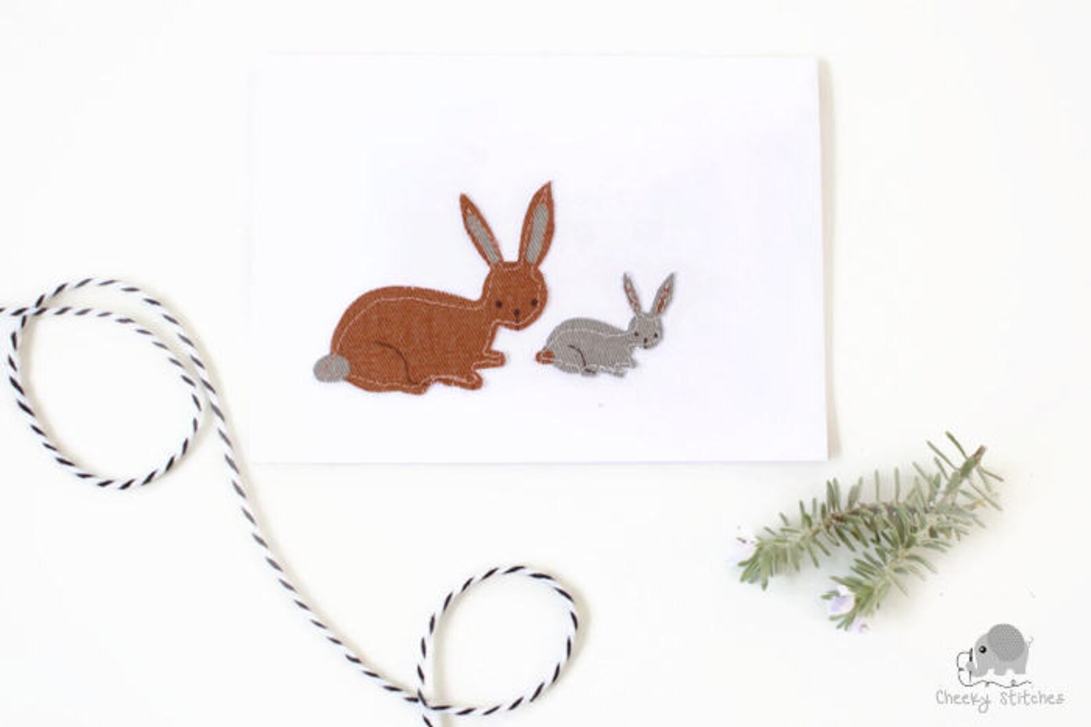 Easter Card Woodland Card Hand Sewn Woodland Card Woodland - Etsy Australia