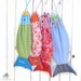 Fish bag, fish drawstring bag, kids bag fish, personalised drawstring bag, kindergarten bag, swimming bag, daycare bag, children library bag 