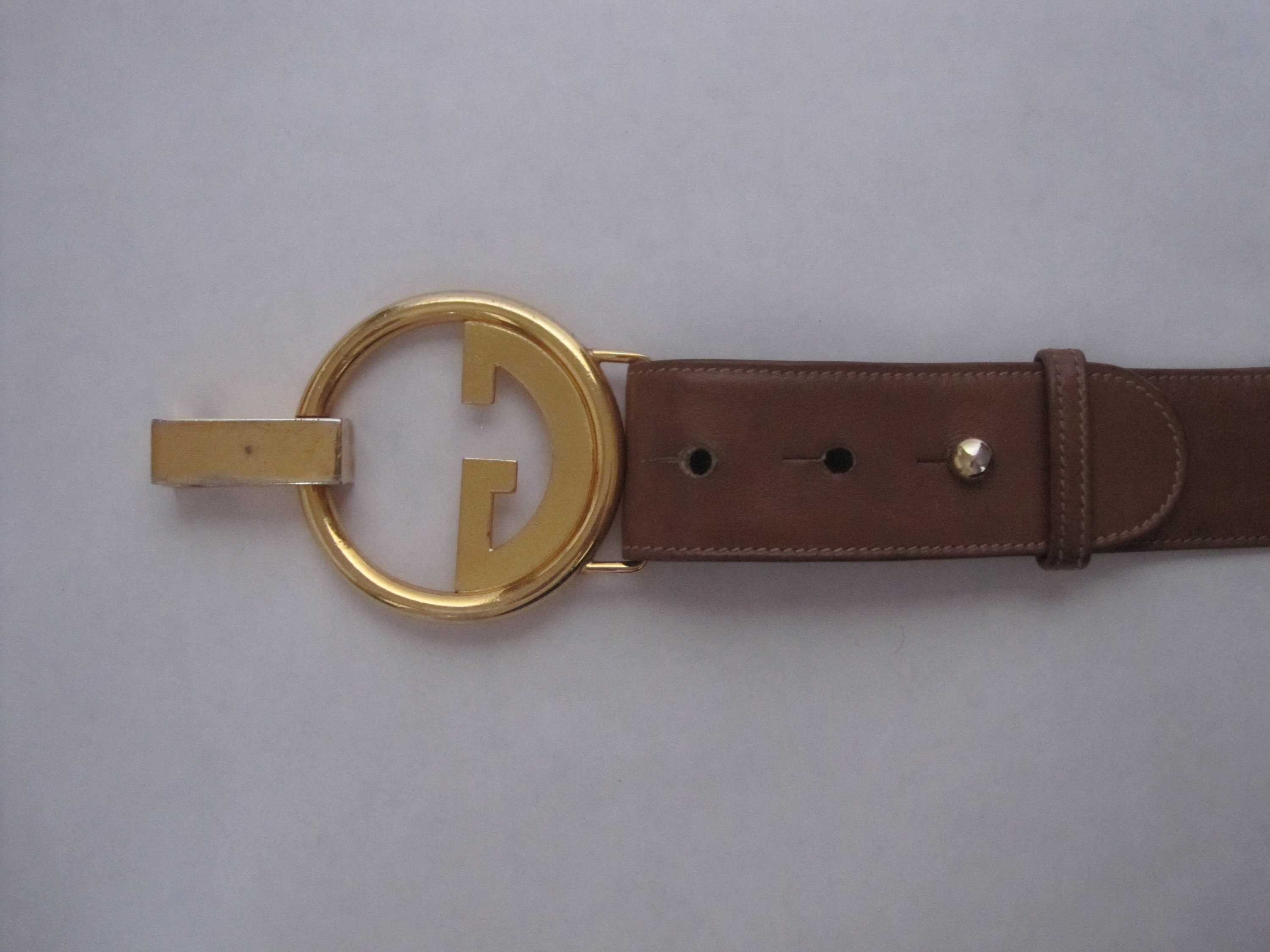 Gucci Belt Medium / 1970s Vintage Brown Leather Double G Waist - Etsy
