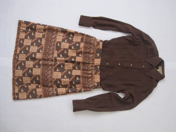 GUCCI vintage bird printed silk shirt and wool ski