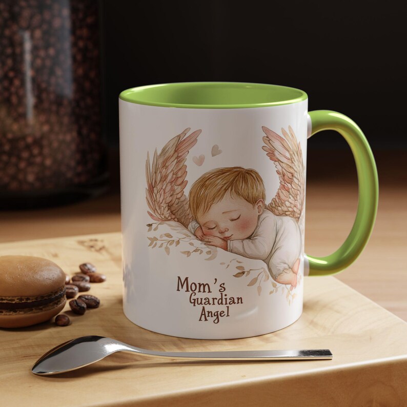 Mom's Guardian Angel Mug | Accent Coffee Mug image 8
