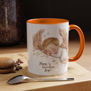 Mom's Guardian Angel Mug | Accent Coffee Mug image 1