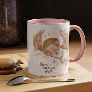 Mom's Guardian Angel Mug | Accent Coffee Mug image 4