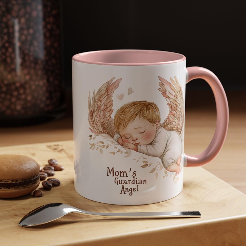 Mom's Guardian Angel Mug | Accent Coffee Mug image 4