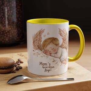 Mom's Guardian Angel Mug | Accent Coffee Mug image 7