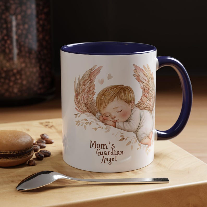 Mom's Guardian Angel Mug | Accent Coffee Mug image 3