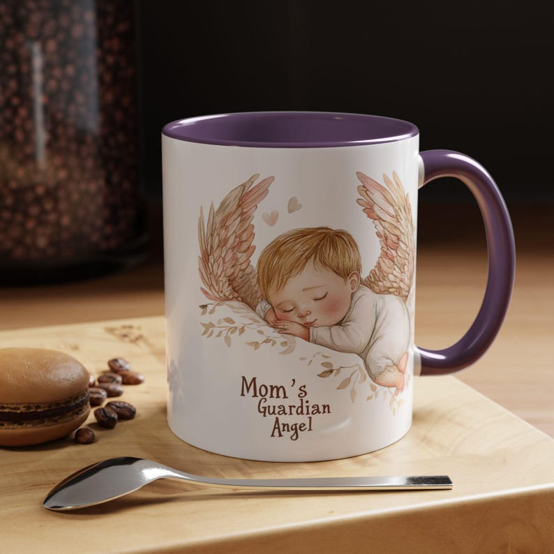 Mom's Guardian Angel Mug | Accent Coffee Mug image 9