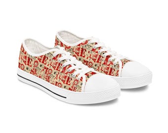 Love Pattern Sneakers | Low Top Sneakers