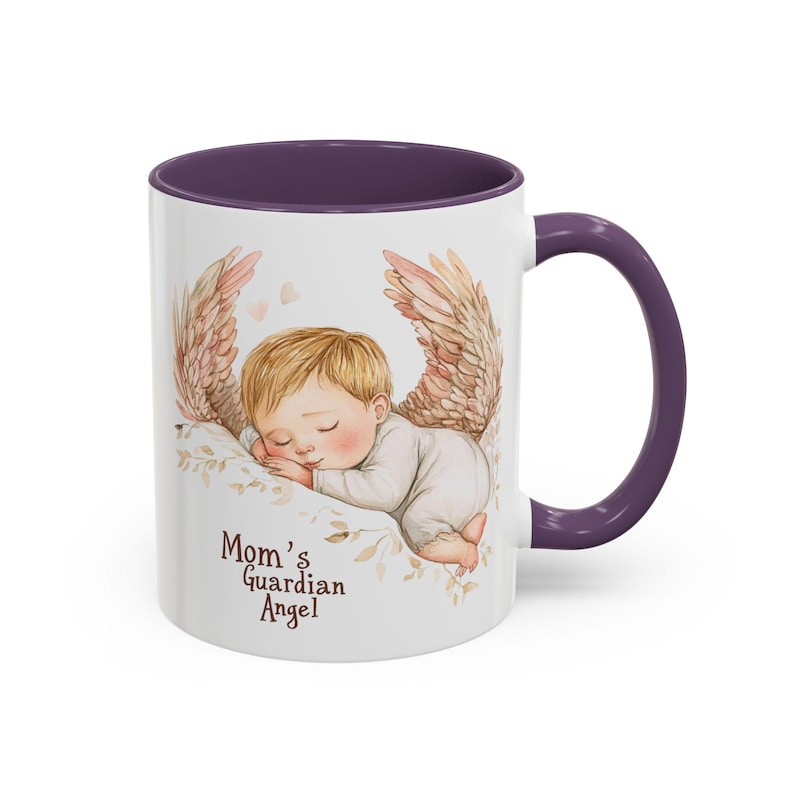 Mom's Guardian Angel Mug | Accent Coffee Mug image 18