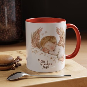 Mom's Guardian Angel Mug | Accent Coffee Mug image 5