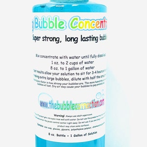 Big Bubble Concentrate. Bubble Concentrate to make bigger stronger bubbles. Variety of sizes.