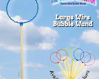 Large Wire Bubble Wand, (wand only) Beach Ball Sized Bubbles, Quality Bubble Wands, Big Bubbles, Party Favors, Gifts, Toys, Outdoor Play.