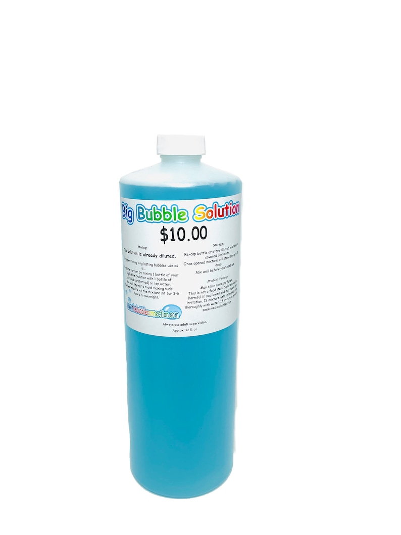 32 Oz. Bottle of Big Bubble Solution Bubble Juice Bubble Etsy