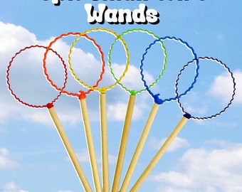 Wire Bubble Wand Value Pack, 6 Wands for the Price of 5, Big Huge Awesome Bubbles, Party Gifts and Favors, Mega Bubbles, Easy to Use.