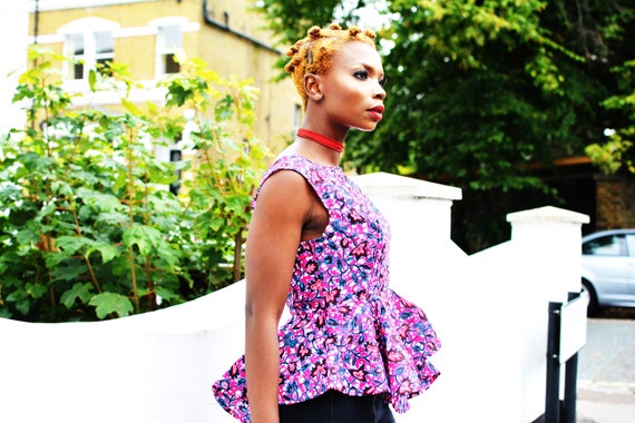 pink peplum top