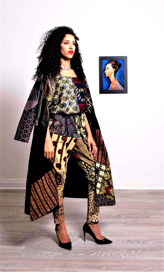 african print harem jumpsuit