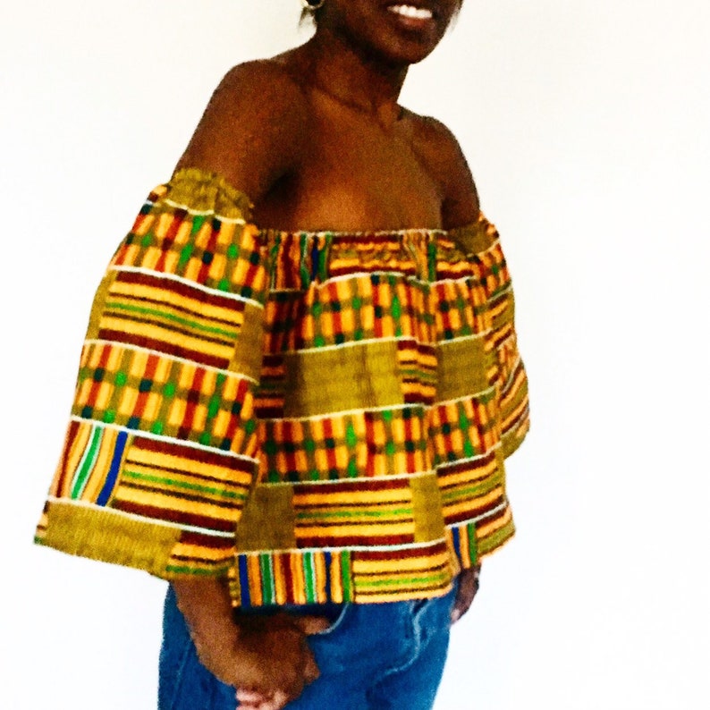 off shoulder african tops