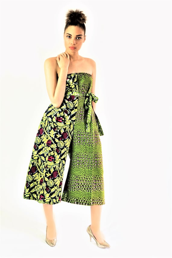 green print jumpsuit
