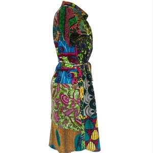 Blue Shirt Dress, Carla African Blue print Tunic Ankara dress image 5