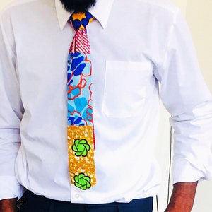 Neck tie gift ifor men Pattern ties African print necktie slim tie 6 cm wide unique cutomnade gifts for him image 1